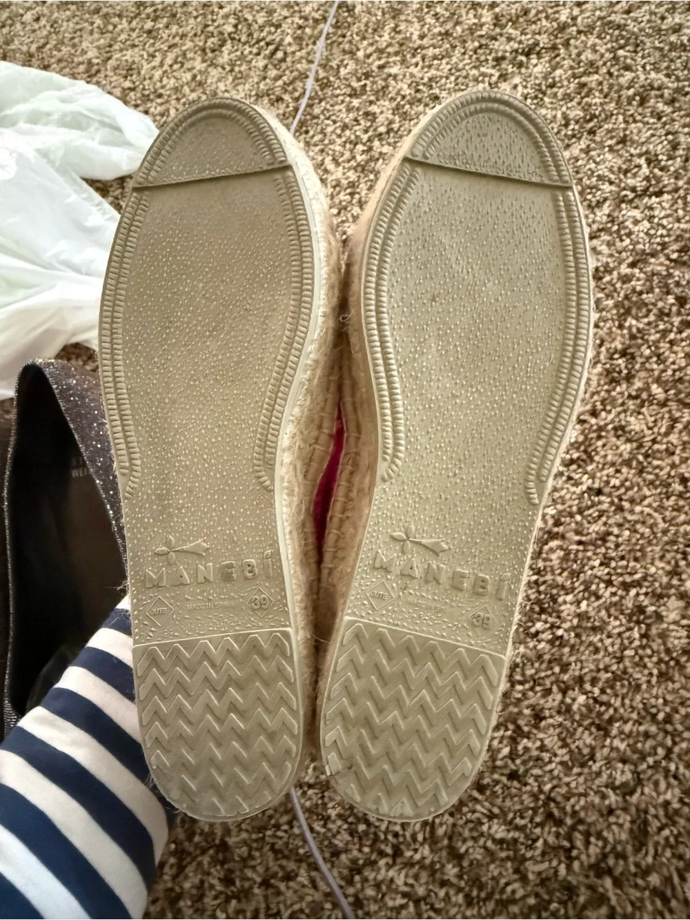 Manebi Pink Ombre Woven Slip-On Espadrilles